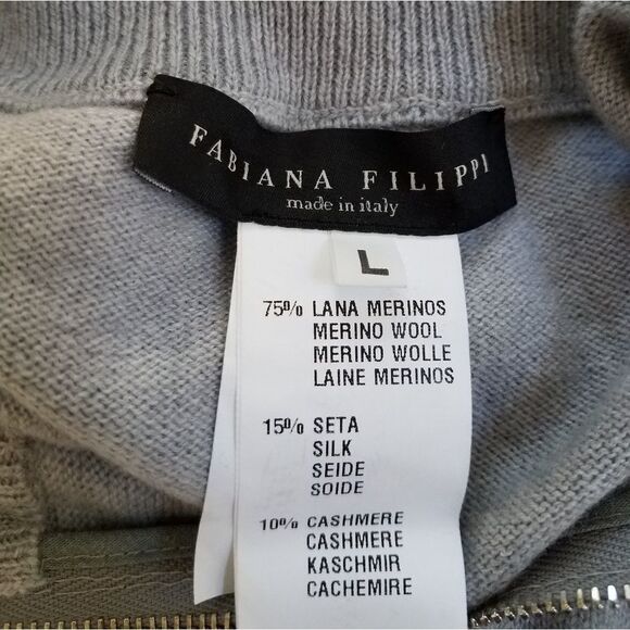 Fabiana Filippi Platinum Blend Poncho sz Large - Picture 7 of 8